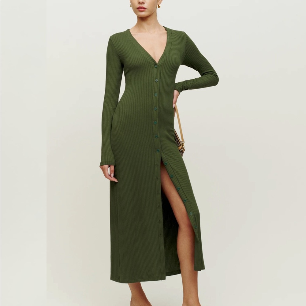 Reformation Ricky Dress - Fern Green